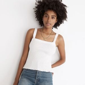 Madewell Lucie Smocked Tank Top Size M NWT